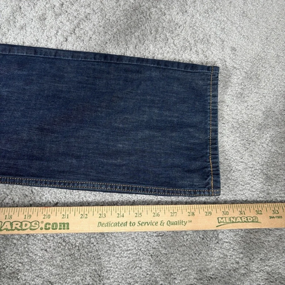 Levis 569 Jeans Mens 34x31 Loose Straight Fit Dark Wash Blue Denim Cotton Baggy